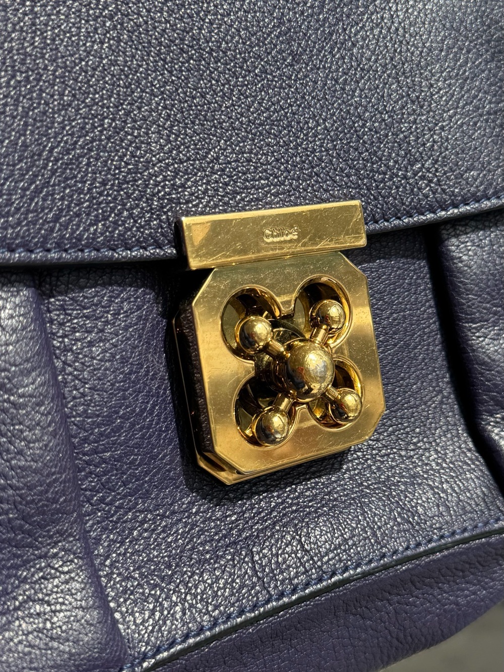 Authentic Chloe Small Purple Leather Bag with Gold Chain - Picture 3 of 15